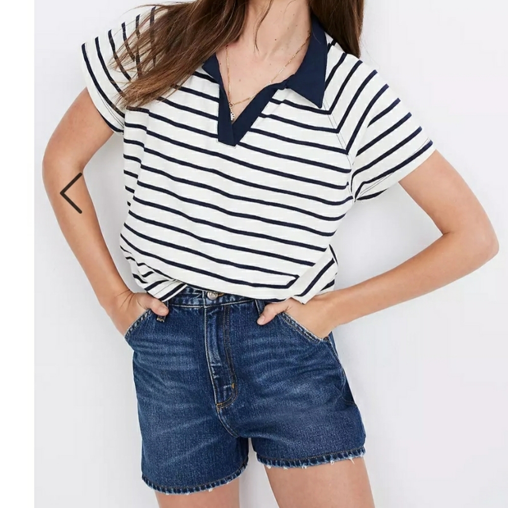 Madewell x Lee High-Rise Dungaree Shorts